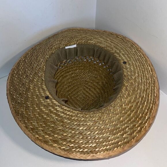 Large 100% Straw Woven SunHat Cloth Headband - Picture 4 of 5